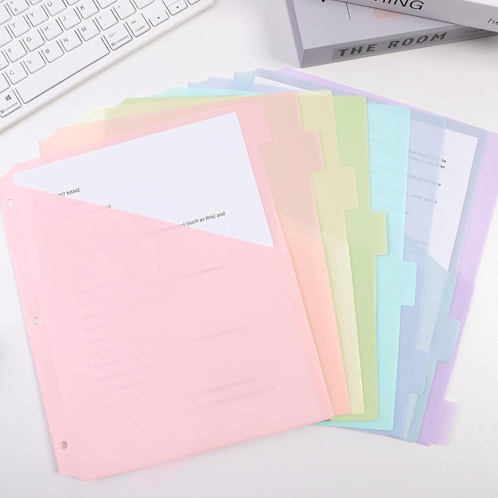 Tab Divider A4 - 8 szt. Wytrzymałe segregatory A4 w