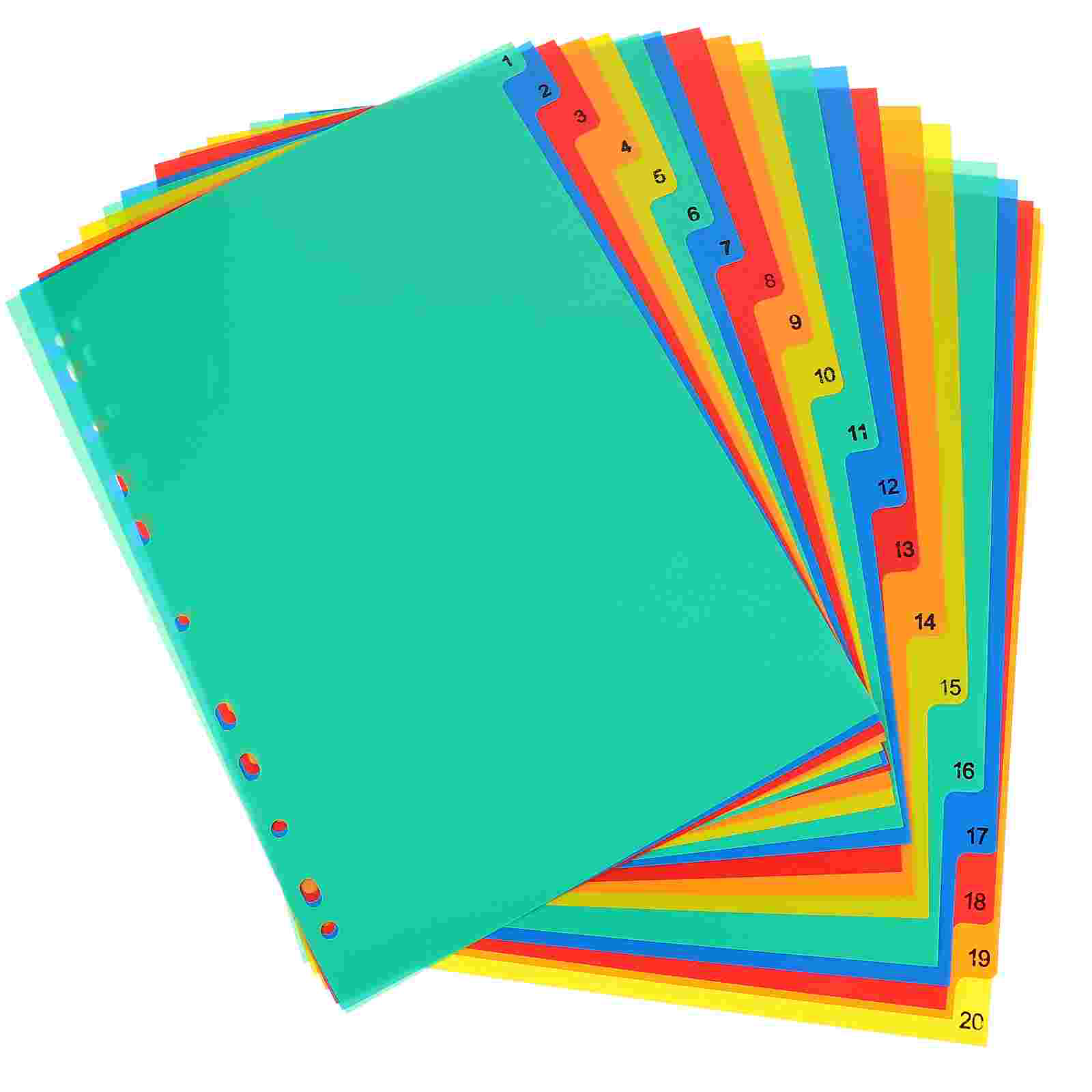 Tab Divider A4 - 20 szt. A4 oddzielne luźne kartki