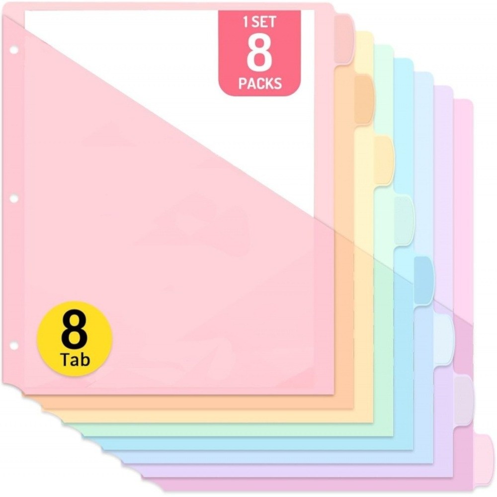 Tab Divider A4 - 8 szt. przekładek do segregatora A4