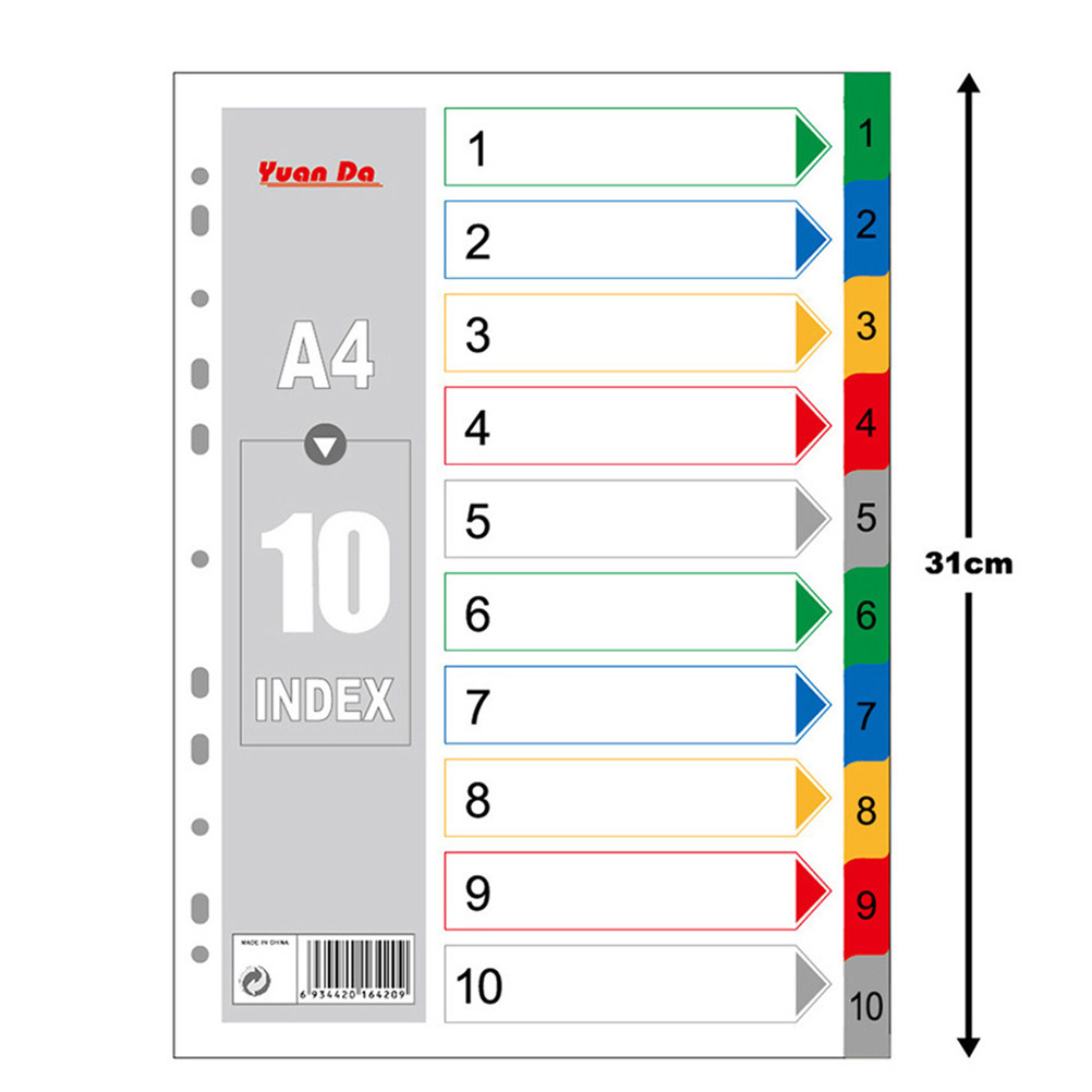 40 szt. Kolorowe przekładki in – Tab Divider A4 recenzja i cena