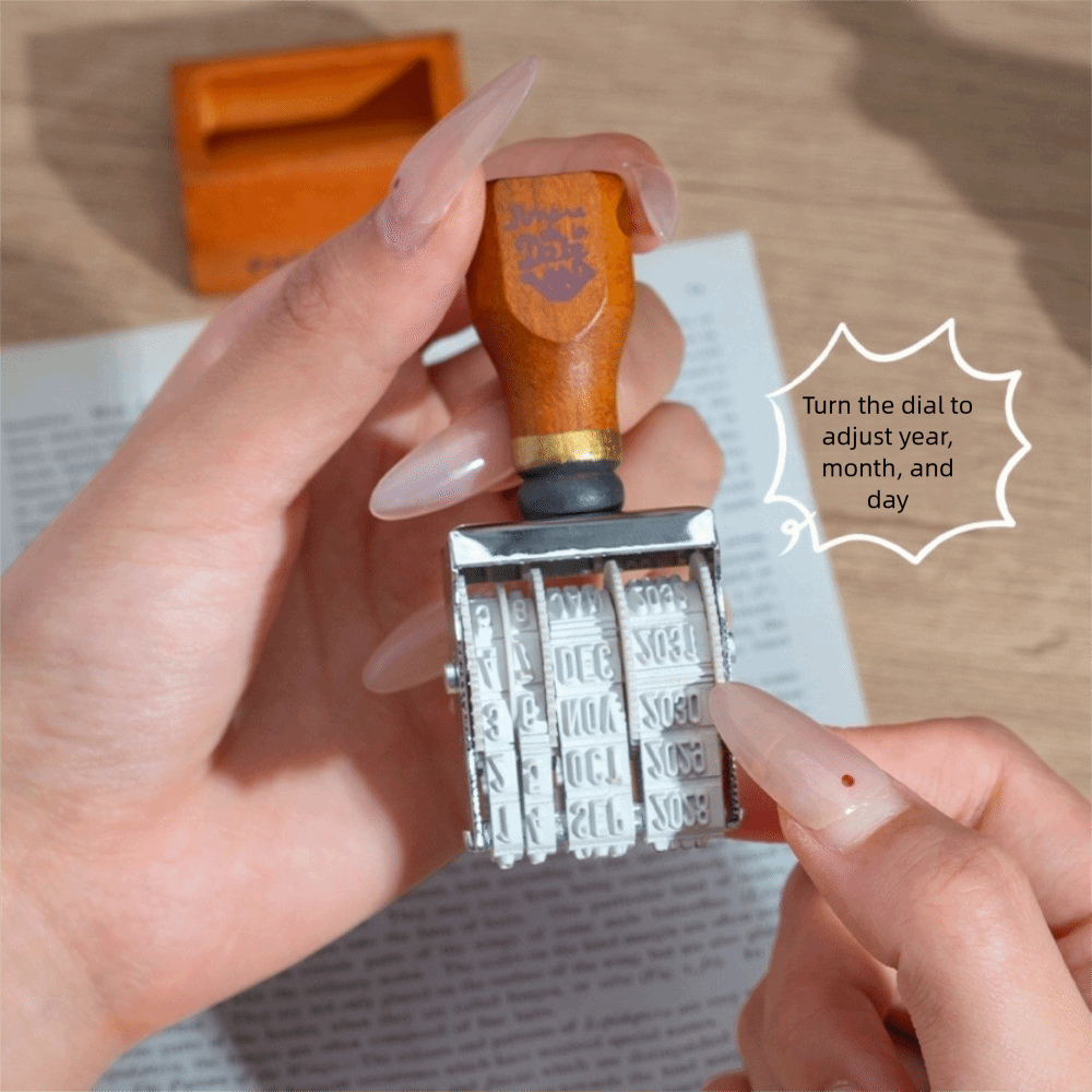Drewniany stempel datownik z r – Rubber Date Stamp recenzja i cena
