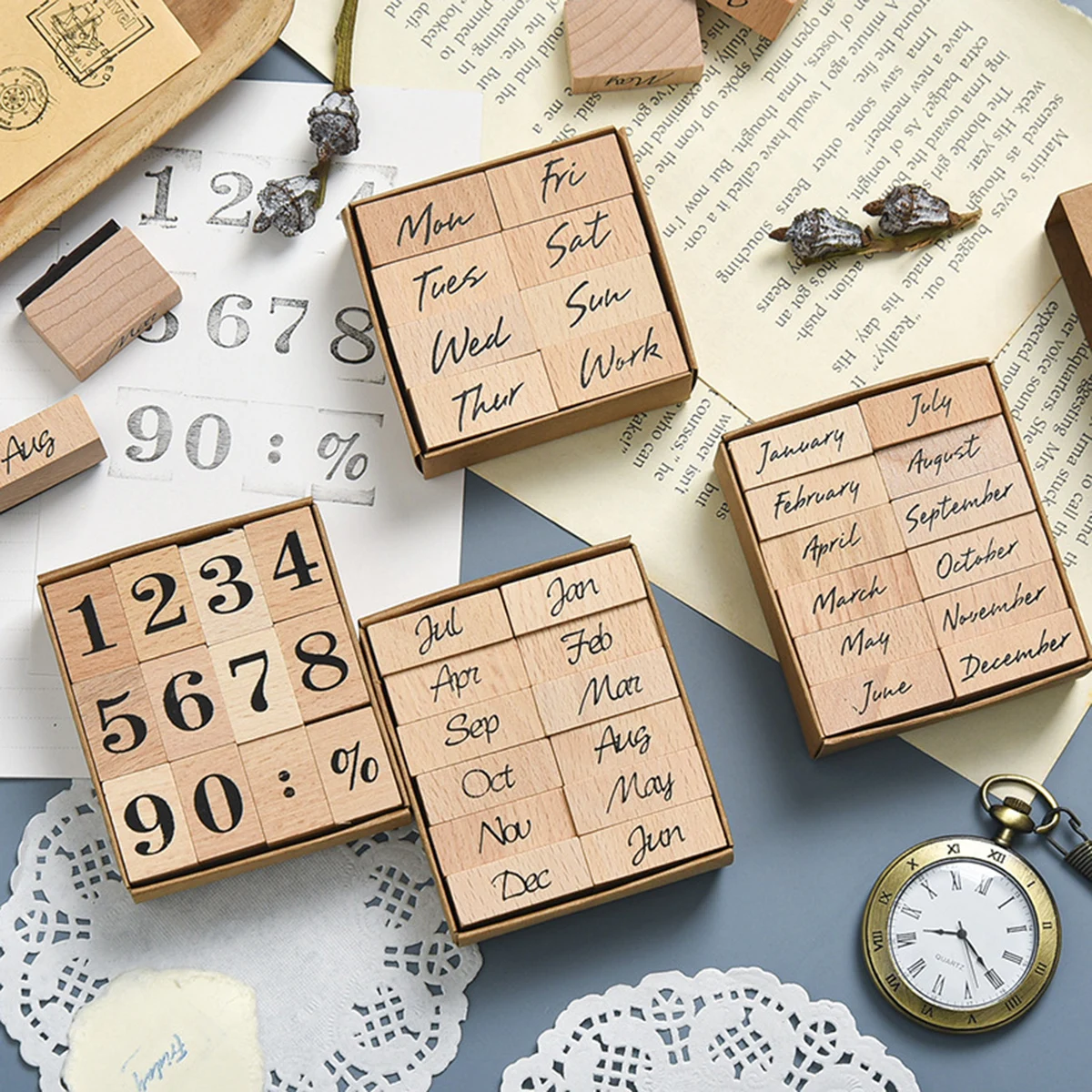 Drewniany stempel gumowy z dat – Rubber Date Stamp recenzja i cena