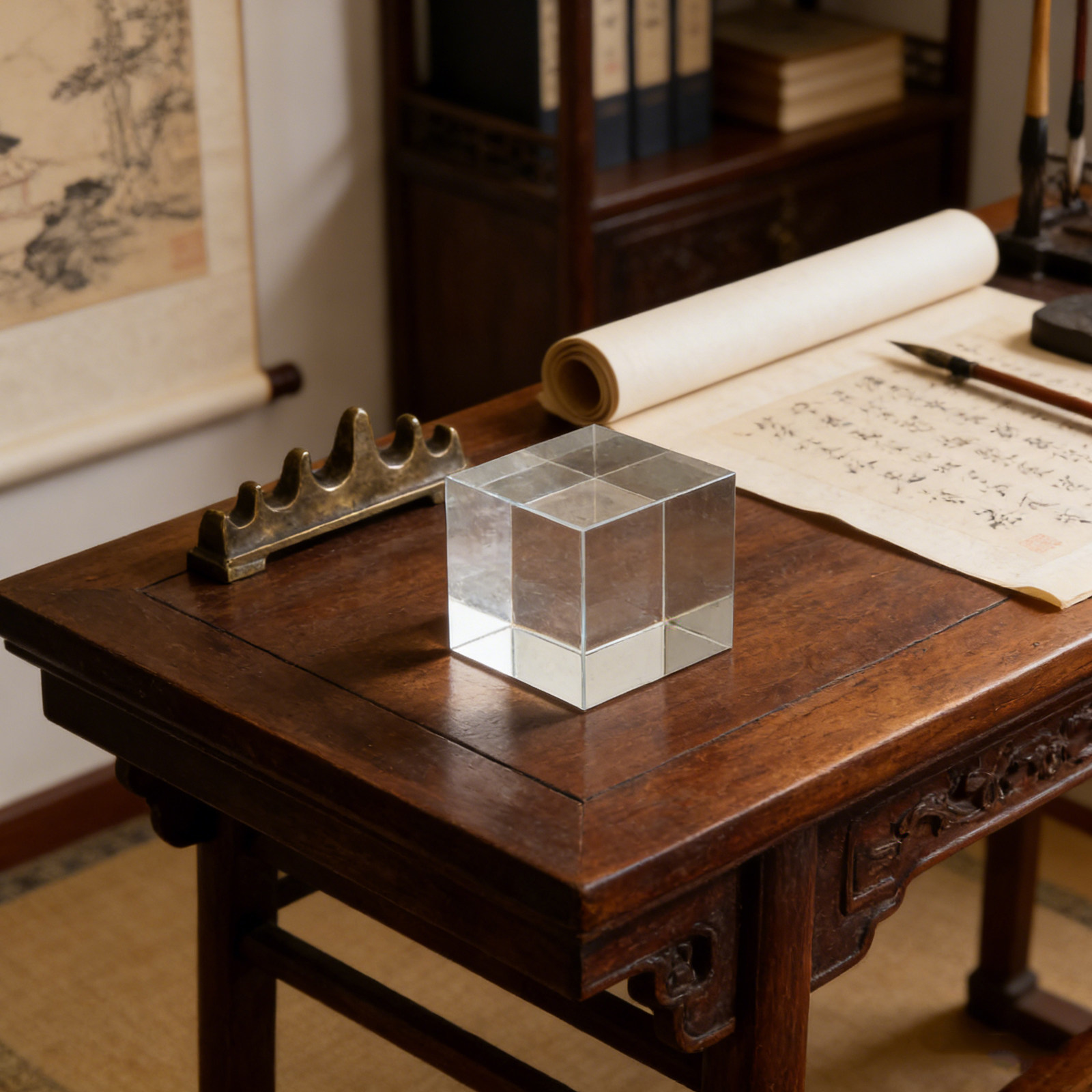 Kwadratowy kryształowy przycis – Book Weight Glass recenzja i cena